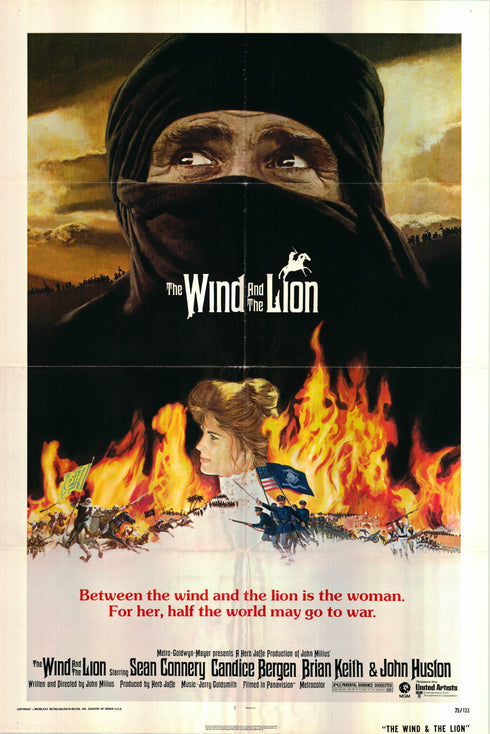 the wind and the lion 1975 one sheet poster folded